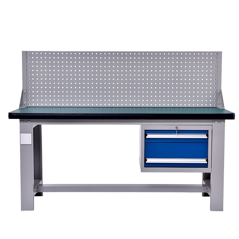 [一鹏]工作台防静电车间操作桌单二抽1.8米长实验室流水线打包台