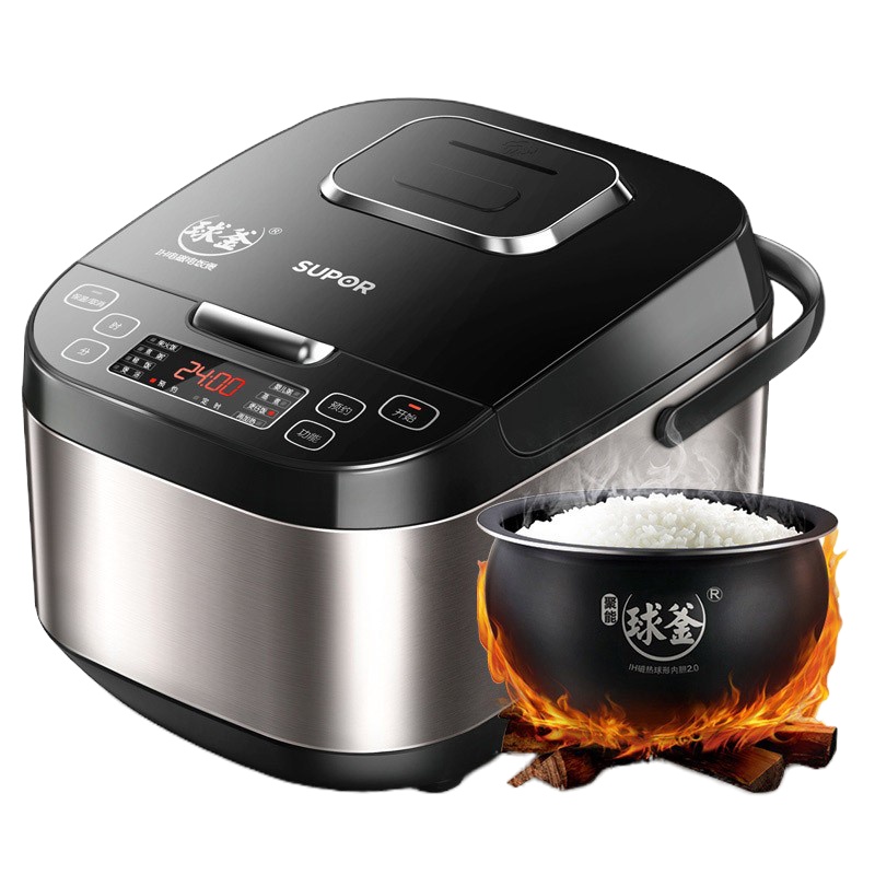苏泊尔SUPOR电饭煲电饭锅4L IH电磁加热 创新球形厚釜内胆 金属拉丝机身CFXB40HC618-120