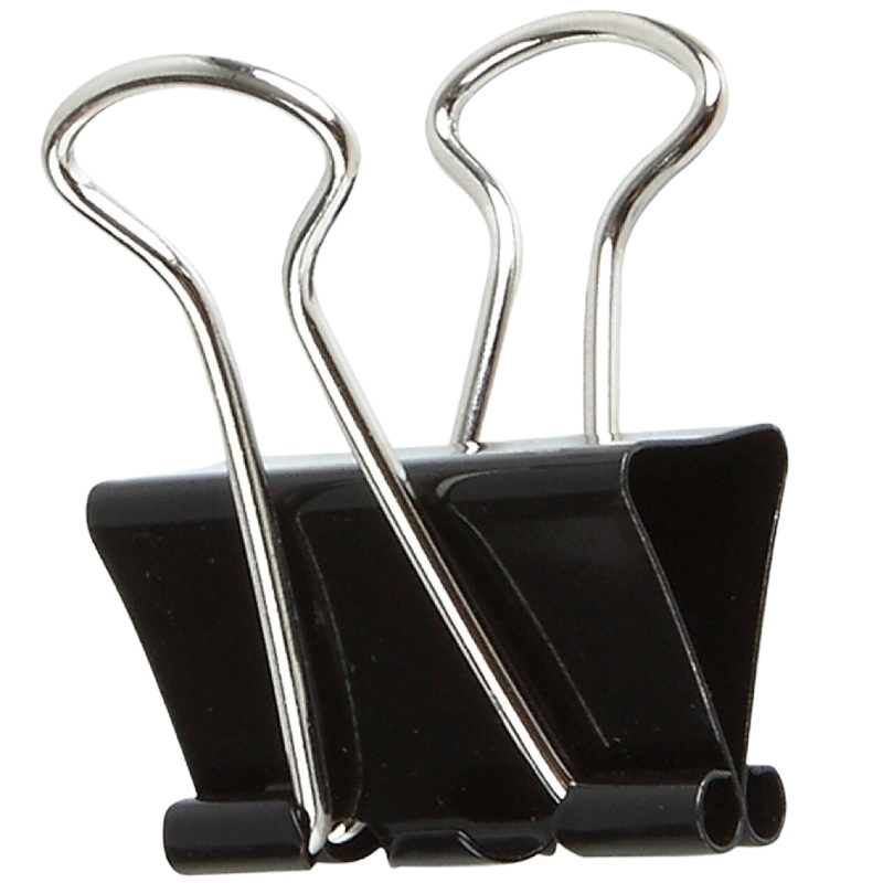 齐心(Comix)黑色长尾夹票夹 大号41mm金属燕尾夹票据夹子 12只/盒 B3606 DMS