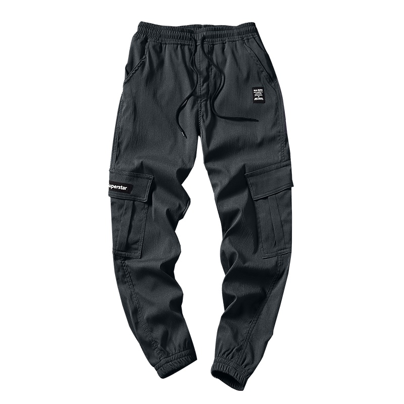 三弦(LA CORDE)2019休闲男韩版潮流夏季薄款男生休闲工装裤青少年束脚九分裤LA-TCK9068