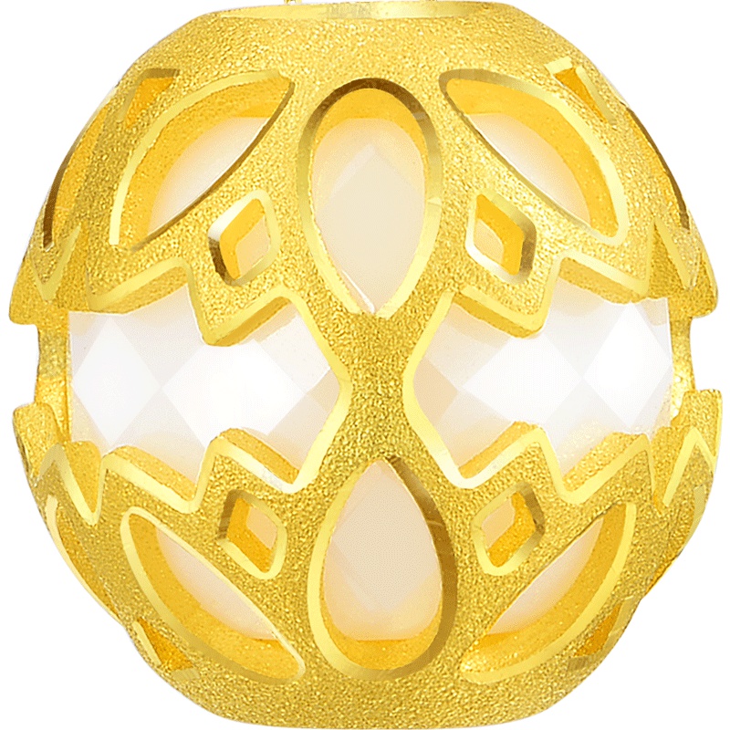 周生生(CHOW SANG SANG)金足金Charme禅系列莲花转运珠金手链 定价