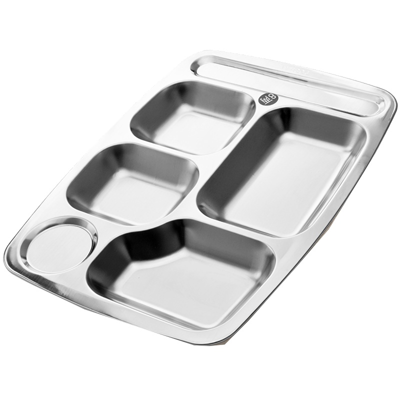 不锈钢快餐盘（6格）