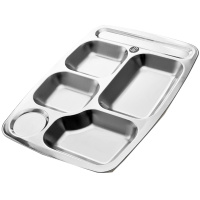 不锈钢快餐盘（6格）