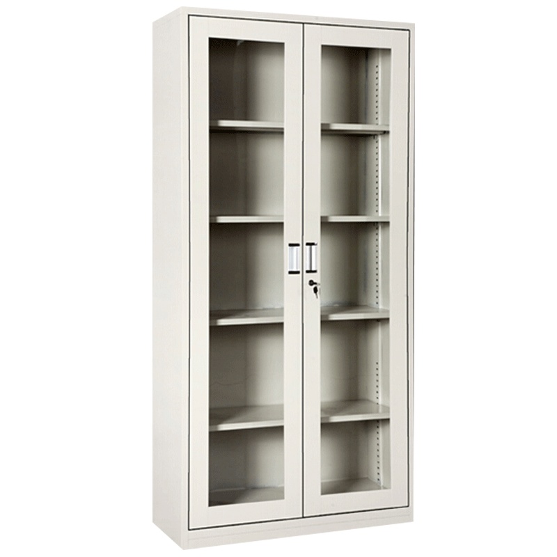 [田珍]办公室铁皮柜 加厚通玻文件柜 资料柜小柜子矮柜档案资料柜 带锁员工钢制文件柜