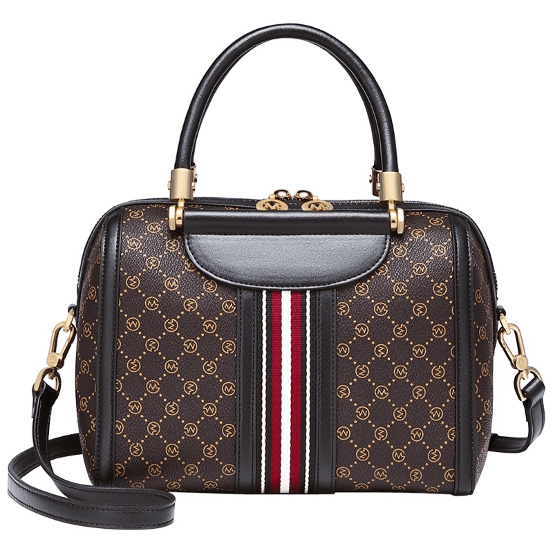 高尔夫GOLF手提包女时尚印花波士顿包优雅大气斜挎包撞色单肩包女