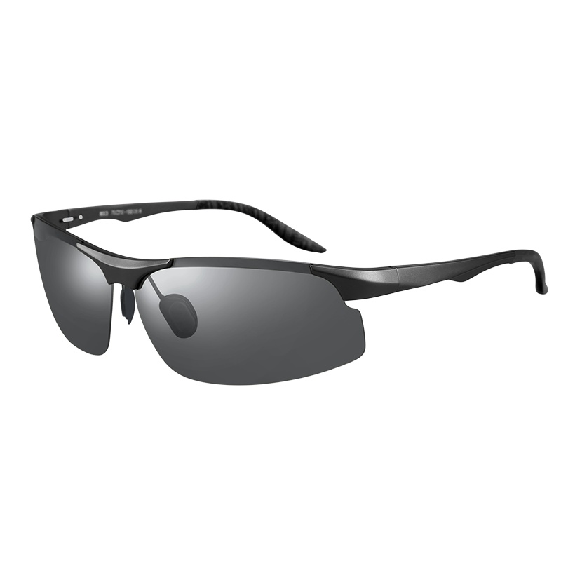 普莱斯(pulais)钓鱼眼镜看漂垂钓多场景型太阳镜男偏光变色日夜两用驾驶眼镜夜视开车专用男士墨镜8003 单镜框