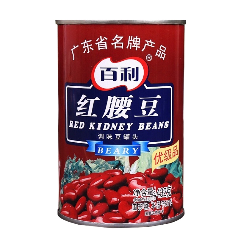 企采严选百利红腰豆 432g*24瓶 整箱装