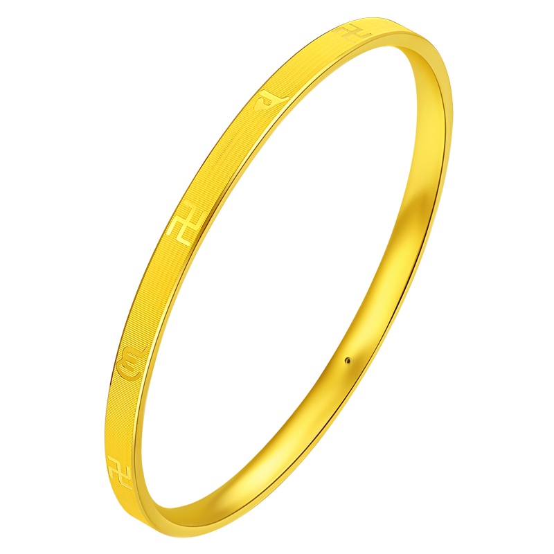 雅宝福 999黄金手镯 3D硬金女士手镯 梵音