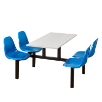 榭邦 办公家具 餐桌 玻璃钢桌面+塑料椅子