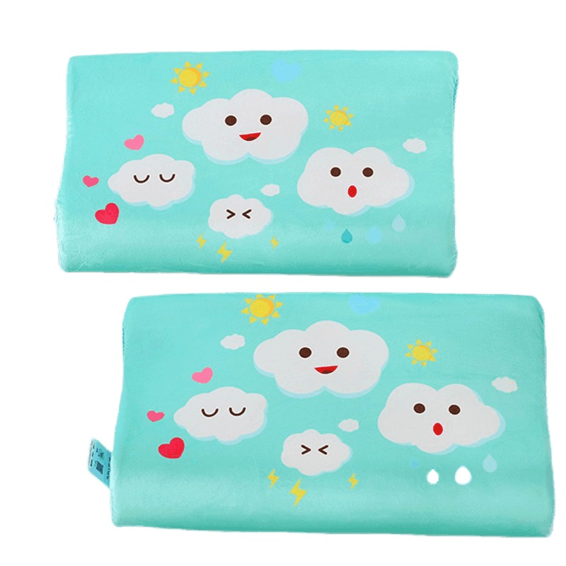 简夫人 儿童枕头 中小学生记忆枕头枕芯带枕套 大人睡眠颈椎枕儿童慢回弹人体工学枕单只装