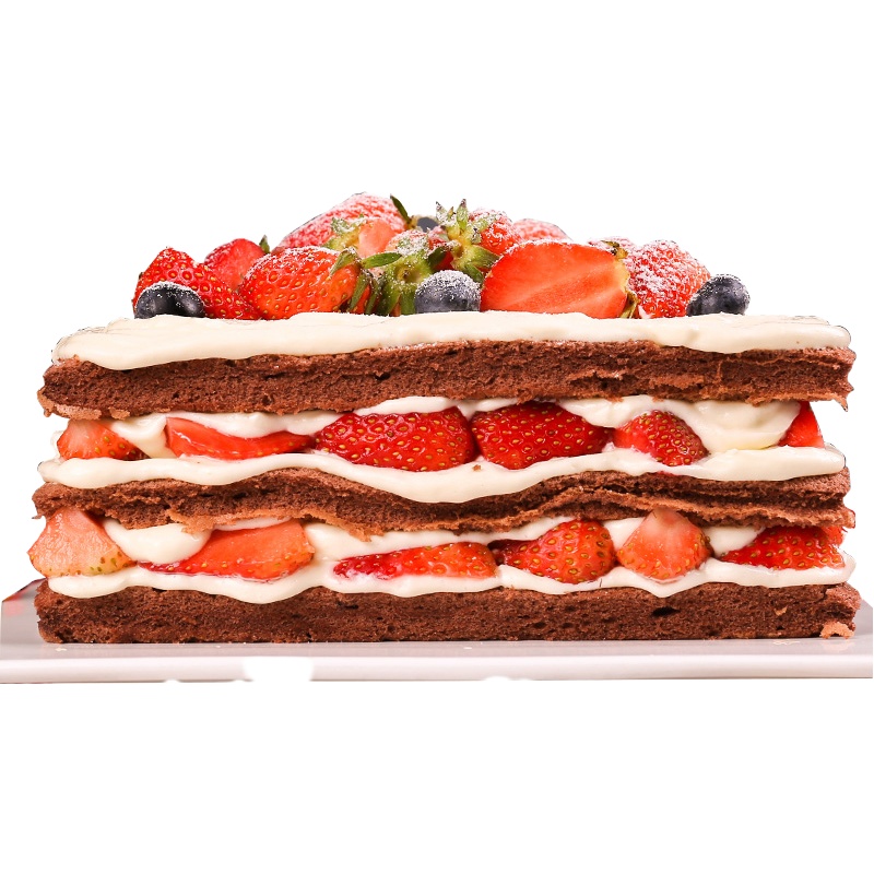 时刻陪你 草莓裸蛋糕 2磅 8寸
