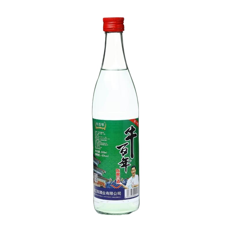 北京二锅头 新一代牛 百年 陈酿白酒 白牛二/牛白瓶 42度 500ml*12瓶 整箱装 浓香风格白酒