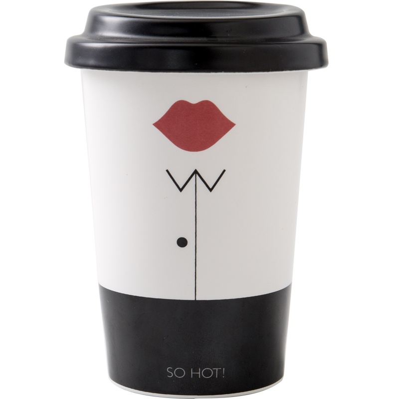 瓷魂 创意个性陶瓷马克杯情侣奶茶咖啡杯带盖水杯办公室喝水杯子