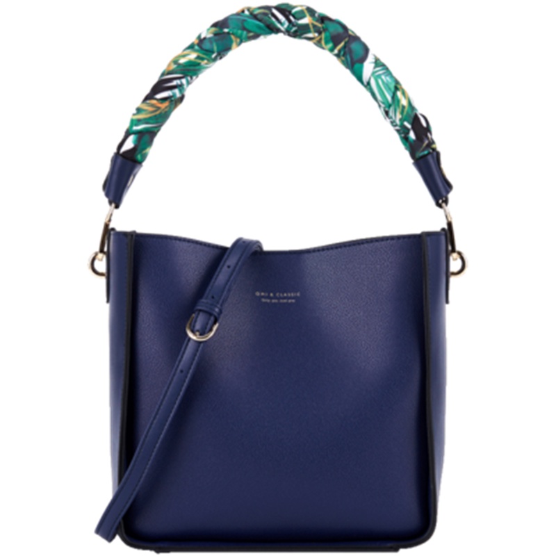 欧米omi女包多彩混色麻花编织提手子母包时尚简约女包单肩斜挎包女士手提包包