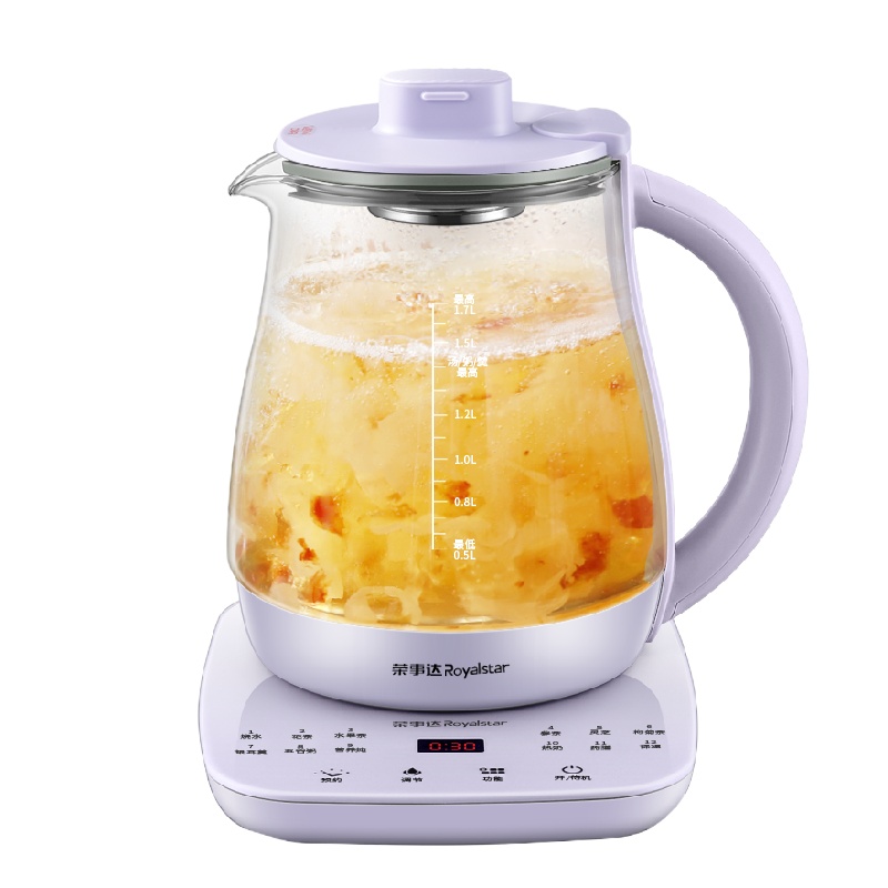荣事达养生壶1.7L多功能电热水壶高硼硅玻璃壶触控式煎药壶花茶器煲茶壶烧水壶YSH1731A
