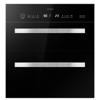 艾美特ZTD100A-Q5消毒柜 嵌入式 家用消毒碗柜 高温家庭厨房双开门二星级 豪华款