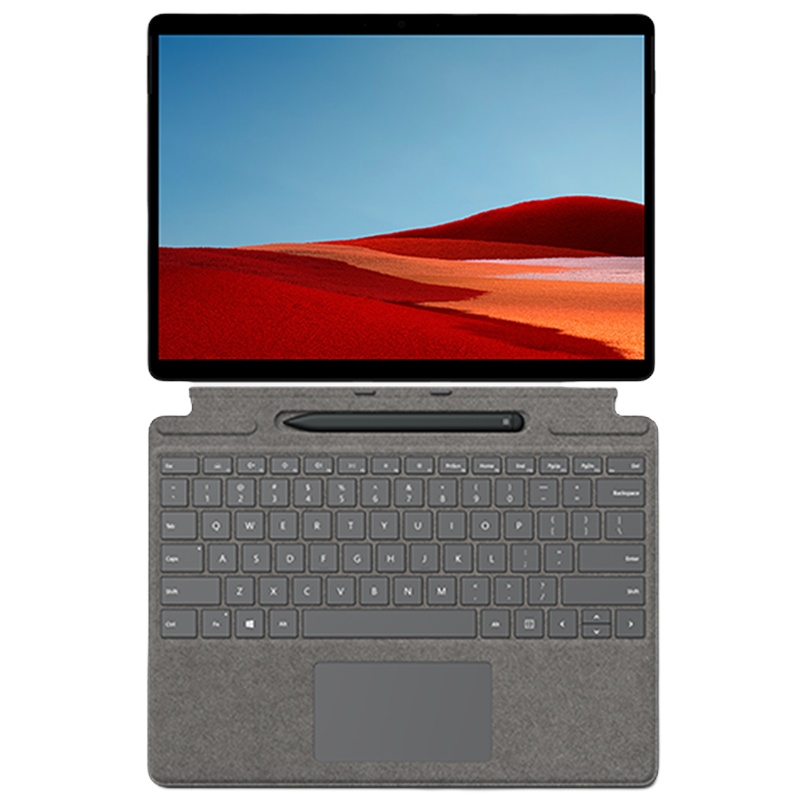 [原装亮铂金键盘+笔]微软(Microsoft)Surface ProX SQ2增强版 13英寸二合一平板电脑笔记本 2.8K高色域4G LTE版 典雅黑/亮铂金 16G+512G