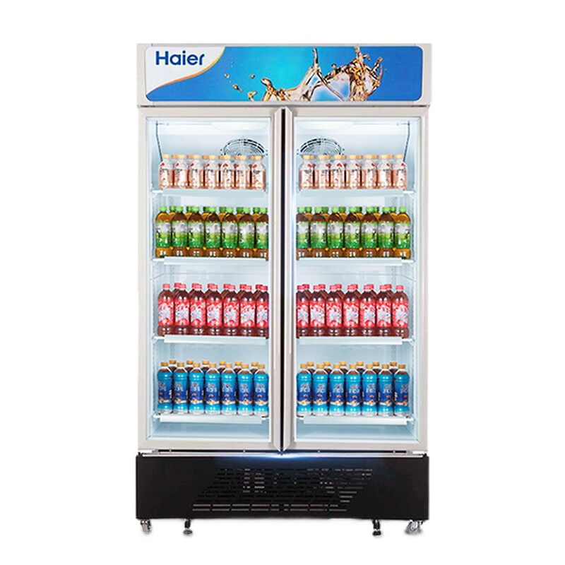 海尔冷柜SC-450G(商流) 445升 立式商用展示柜 饮料啤酒柜 双开门单温冷藏保鲜冷柜 风直冷陈列柜节能冰柜