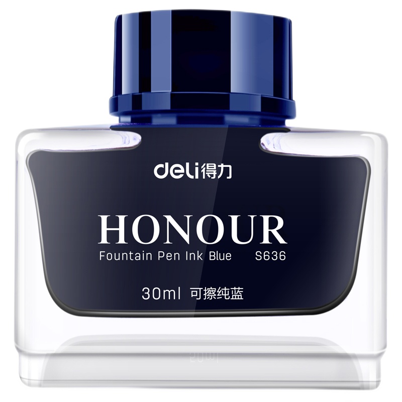 得力(deli) 30ml非碳素钢笔墨水 非碳素不堵笔 S636