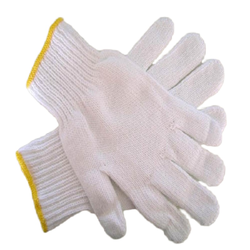 12双白手套劳保耐磨纱手套棉纱耐磨防护工作手套