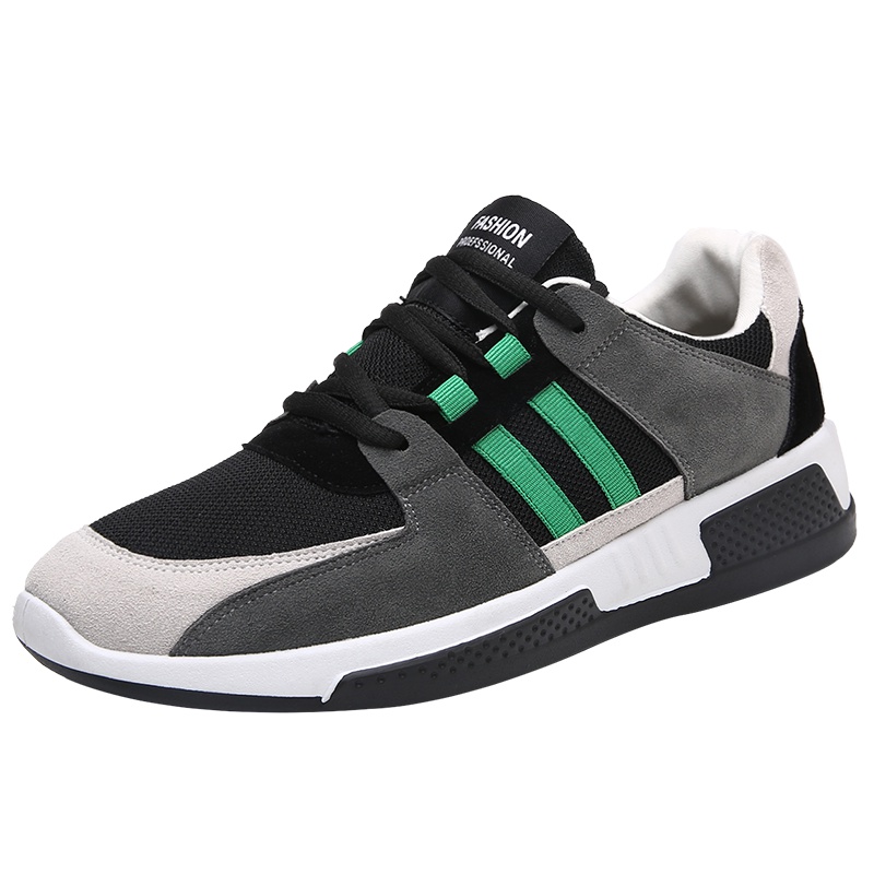 鳄鱼恤（CROCODILE）男鞋透气新款休闲鞋户外运动鞋舒适轻便板鞋绒面鞋子 男E11