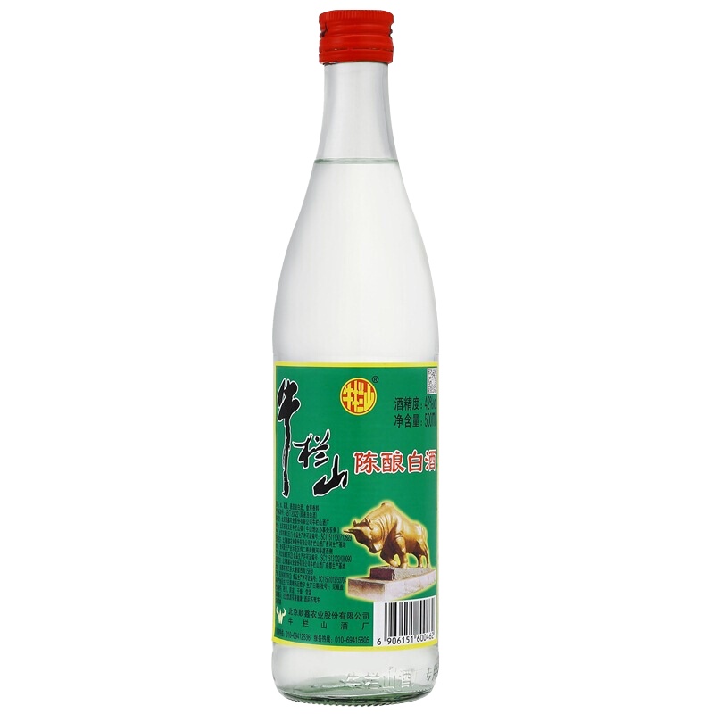 牛栏山二锅头陈酿42度500ml*12瓶浓香型白酒白牛二牛白瓶