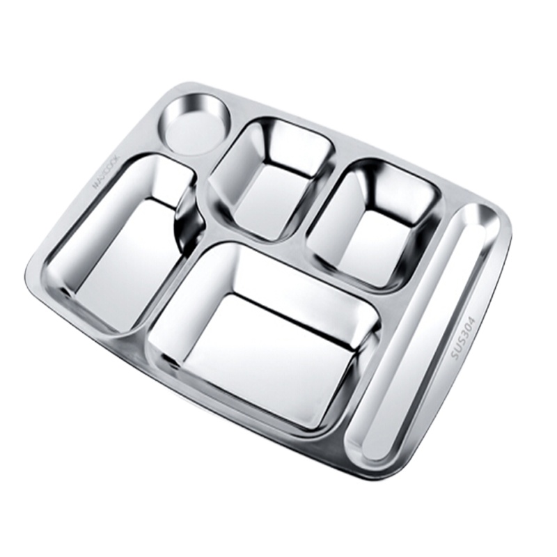 敏胤 不锈钢餐盘饭盒分格 快餐盘