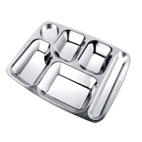 敏胤 不锈钢餐盘饭盒分格 快餐盘