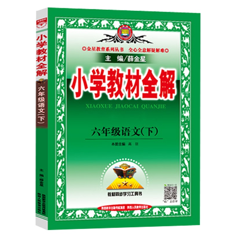 2021春 薛金星小学小学教材全解六年级下册语文教材全解 人教版RJ 6年级下册语文书课本同步教辅 练习册小学教材全解