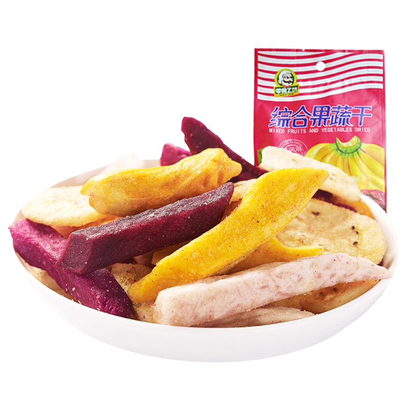 零食工坊(snack show)综合果蔬干100g*3袋 国产果干休闲零食果脯蜜饯水果冻干食品袋装