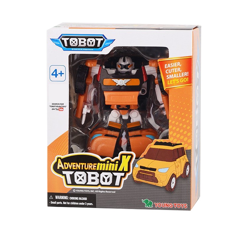 托宝兄弟(TOBOT)玩具金刚变形车机器人男孩玩具汽车X战士冒险迷你版-301044