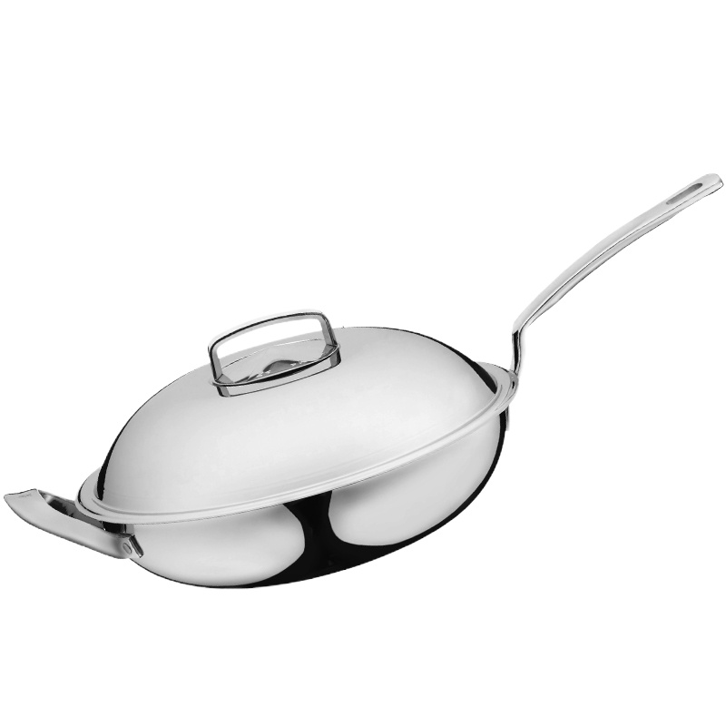 福腾宝(WMF)中华炒锅32cm 德国不锈钢炒锅无涂层少油烟不粘炒菜锅电磁炉燃气灶通用家用中式炒锅锅具