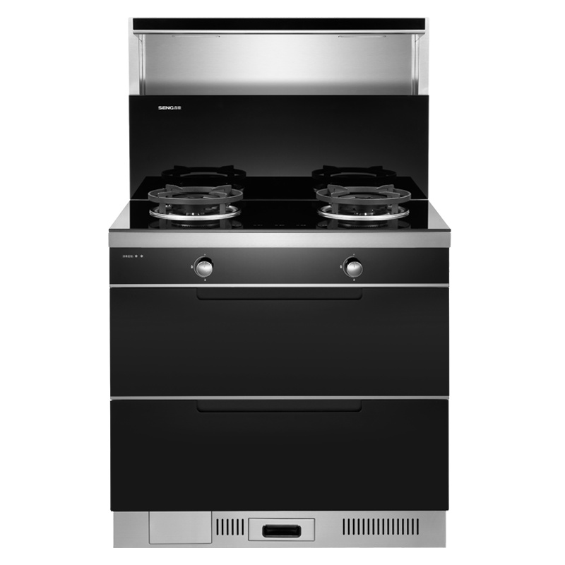 森歌(SENG)集成灶M3二星消毒柜外观美 大容量储物柜 小尺寸 集成灶油烟机燃气灶嵌入式双灶消毒柜厨房套装 天然气