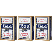 企采严选Bee小蜜蜂扑克牌 国际版宽版蓝色纸牌 原装美国进口中国版桥牌 成人家用 12副起售 12副装