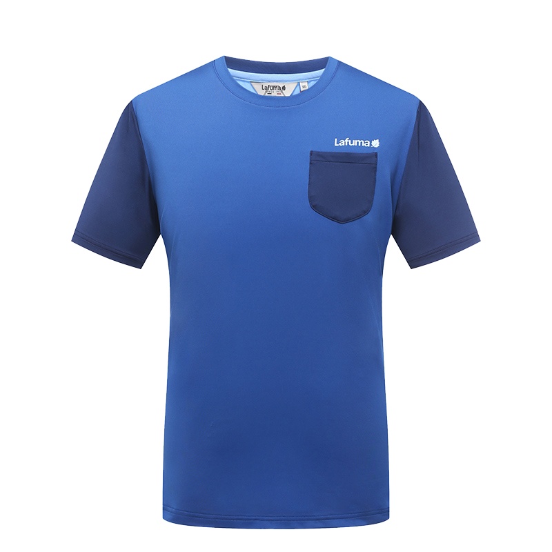 乐飞叶（LAFUMA）运动户外男士快干透气圆领拼接短袖T恤LMTS7BC51