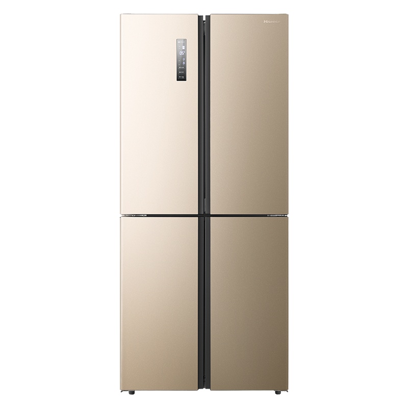 海信 (Hisense) 416升 国民十字对开门冰箱 变频风冷无霜 电脑控温 琥珀金 BCD-416WMK1DPT