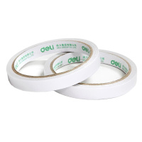 得力（deli）30401棉纸双面胶带12mm*10y*80um白色 24卷/袋