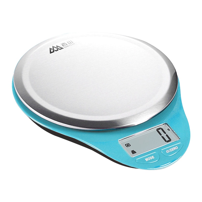 香山厨房秤家用电子秤 高精准烘焙工具食物克秤 EK3226-5kg/1g-天河蓝