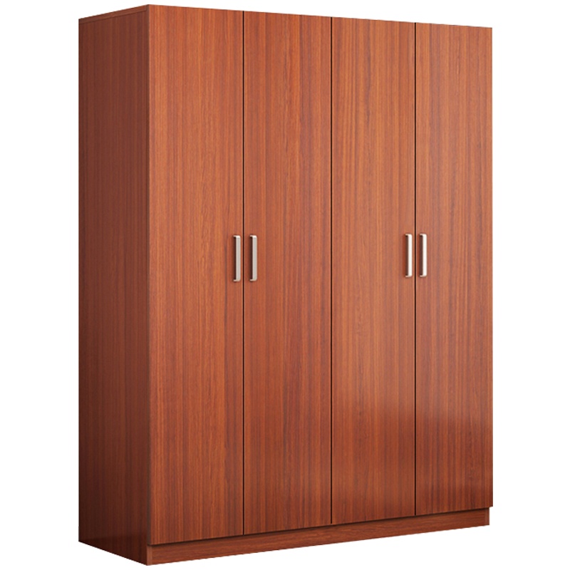 创世人 四门更衣柜木质衣柜员工宿舍衣柜柚木色