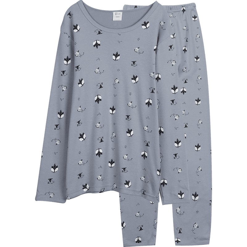 红豆儿童内衣套装纯棉低圆领内衣两件套全棉保暖男童秋衣秋裤套装