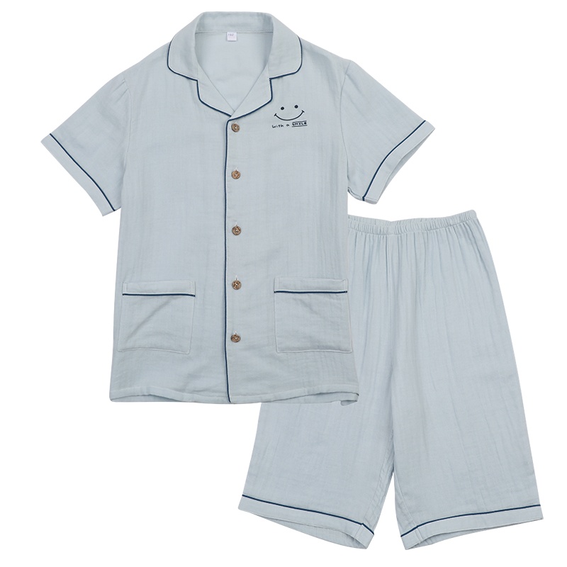 红豆男童夏装家居服套装2020新款儿童宝宝短袖简约舒适纯棉家居服套装H0J3119