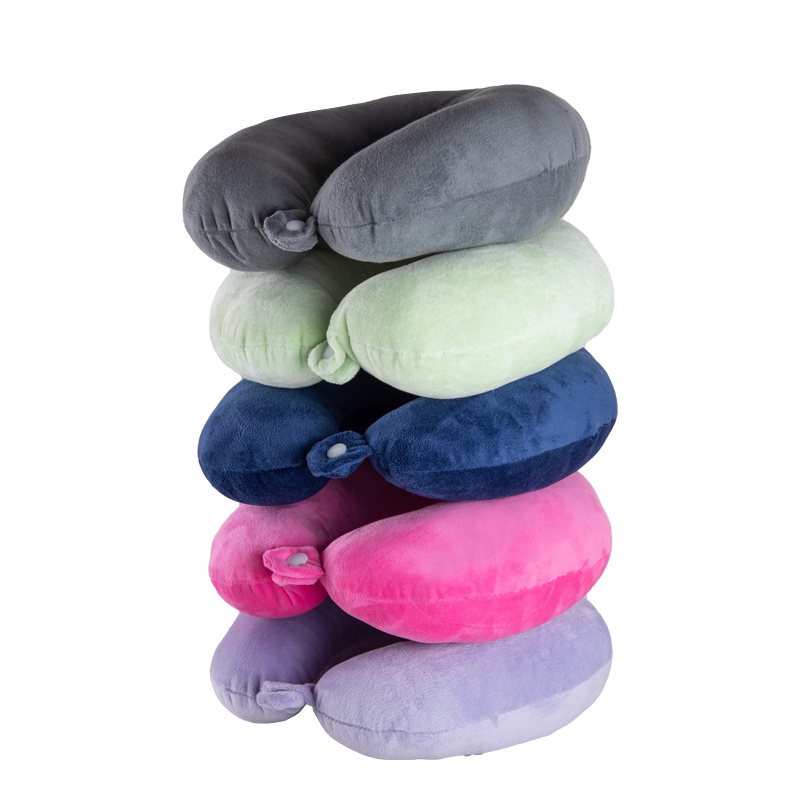 简夫人(MISSJIAN)正品U型PP记忆棉枕头枕芯颈椎护颈汽车旅行办公午睡神器便携旅行脖枕