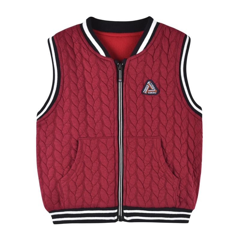 [1件5折价:33元]铅笔俱乐部童装男小童双层加厚马甲宝宝百搭背心外套2022秋冬新款