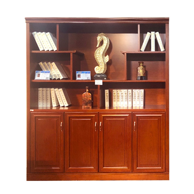 榭邦1832四门书柜办公家具办公室柜文件柜储物柜木质资料柜油漆贴木皮储物柜文件柜