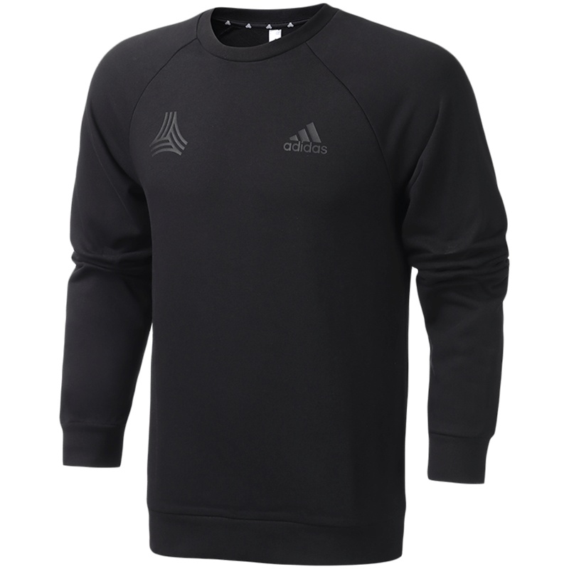 阿迪达斯男服卫衣套头衫圆领足球休闲运动服FU3661