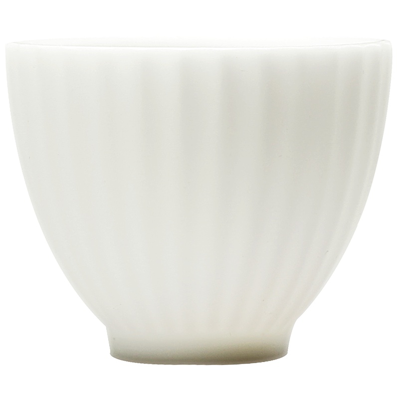 領藝 羊脂玉白瓷茶杯主人杯单杯陶瓷功夫品茗杯办公送礼家用 流光茶杯(约70ml)礼盒装