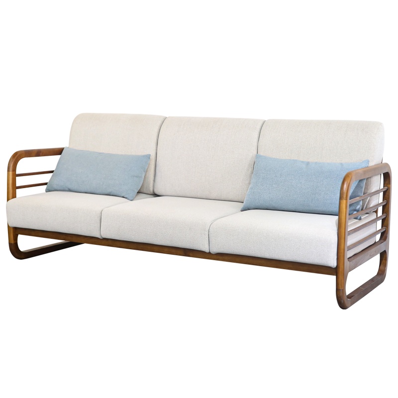 [红心家居]沙发实木沙发布艺转角沙发可拆洗客厅家具