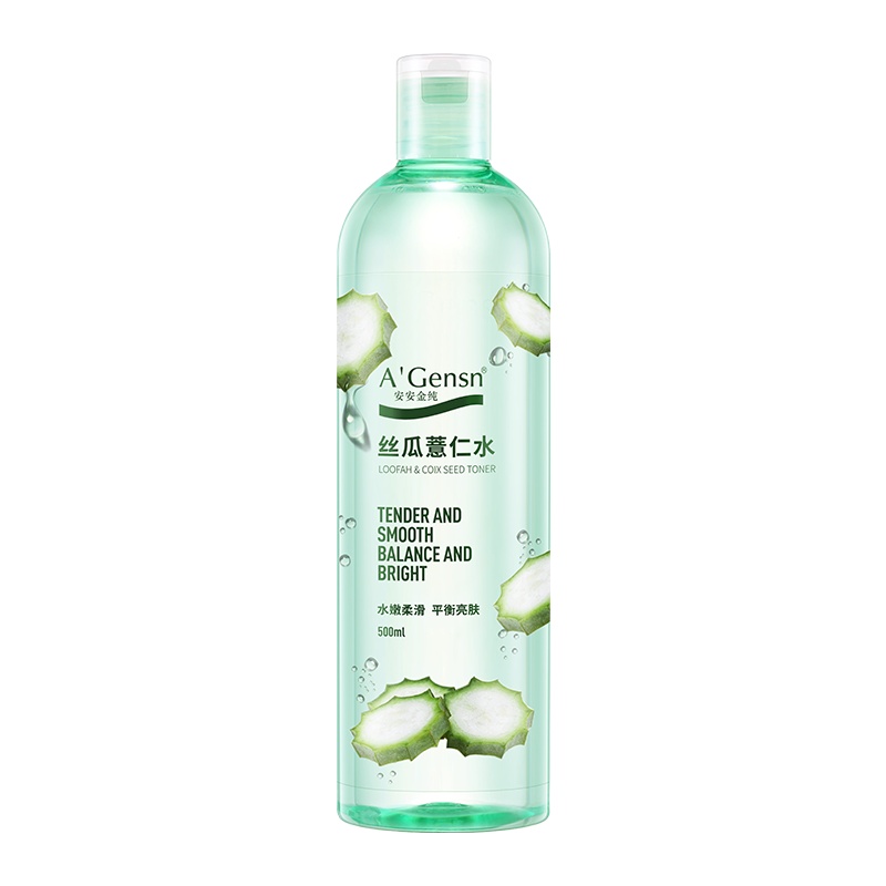 A’Gensn安安金纯 丝瓜薏仁水500ml 送9件礼 爽肤水保湿水清爽补水保湿滋润营养收缩毛孔3年各种肤质通用国产国货
