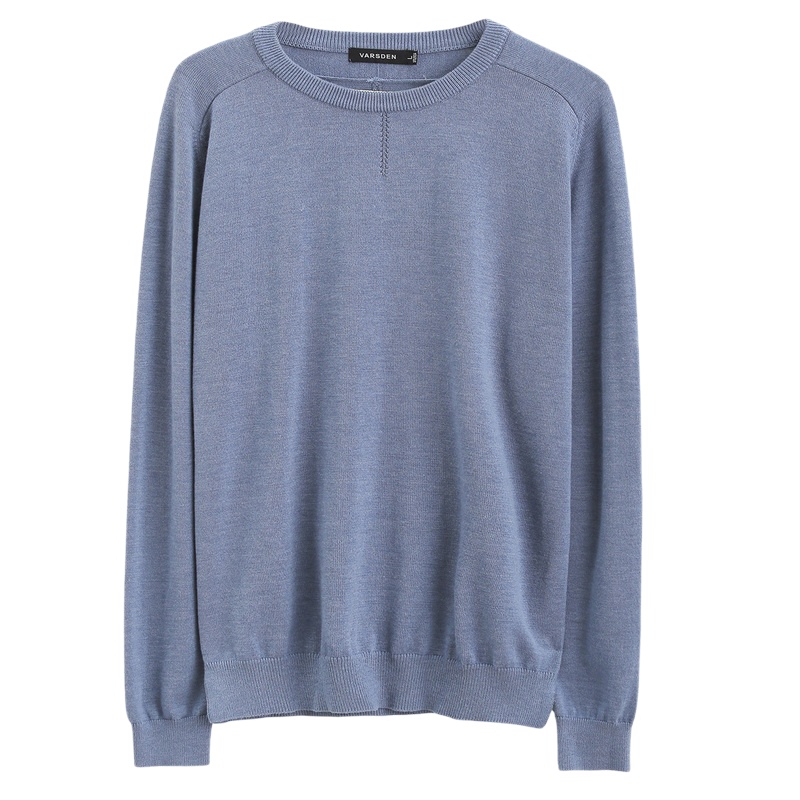 [1折价49.9元]唐狮冬装新款毛衣圆领针织毛衣男修身针织衫毛