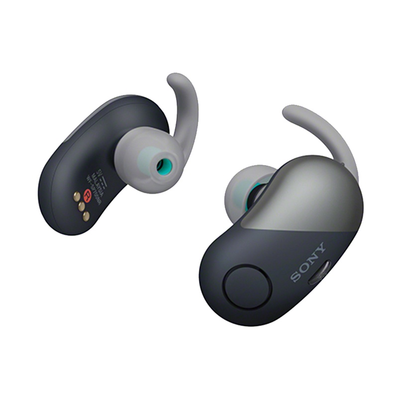 索尼(SONY)WF-SP700N 真无线降噪防水运动耳机 黑色